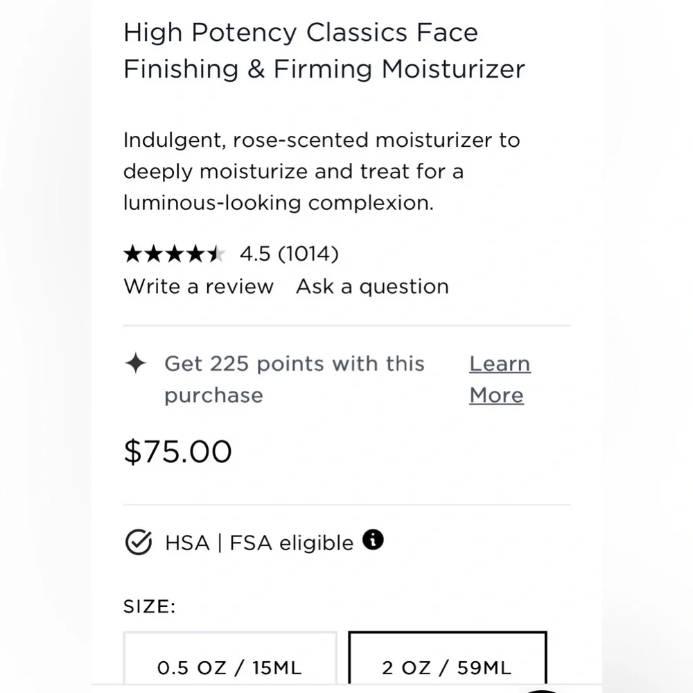 Perricone MD High Potency Classics Face Finishing & Firming Moisturizer